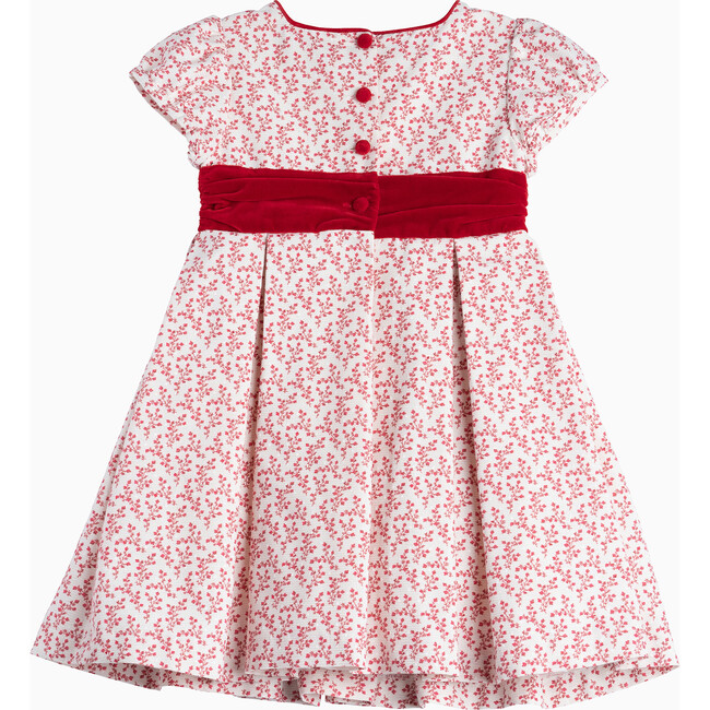 Bethany Bow Party Dress, Gold & Red - Dresses - 2