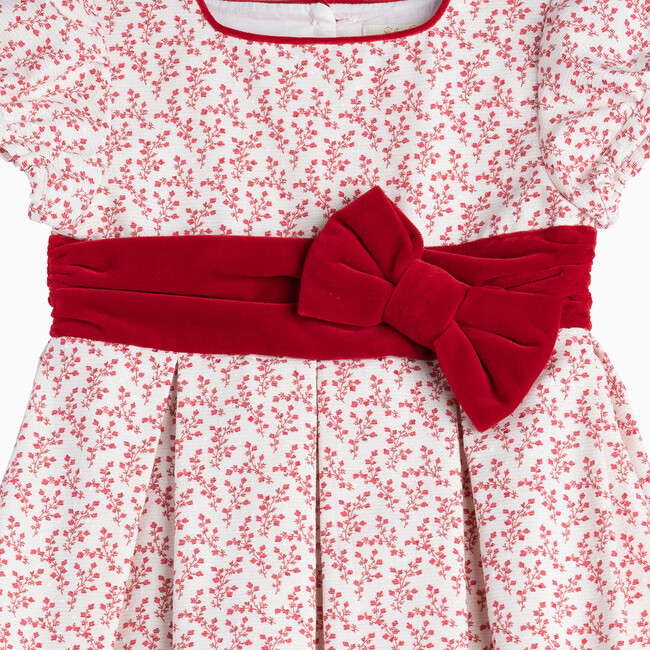 Bethany Bow Party Dress, Gold & Red - Dresses - 3