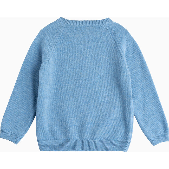 Dominic Dinosaur Sweater, Blue Marl - Sweaters - 2