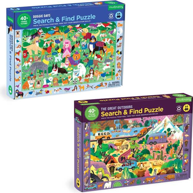 Search & Find Puzzle Set: Dog Park & The Great Outdoors, multi - Puzzles - 1