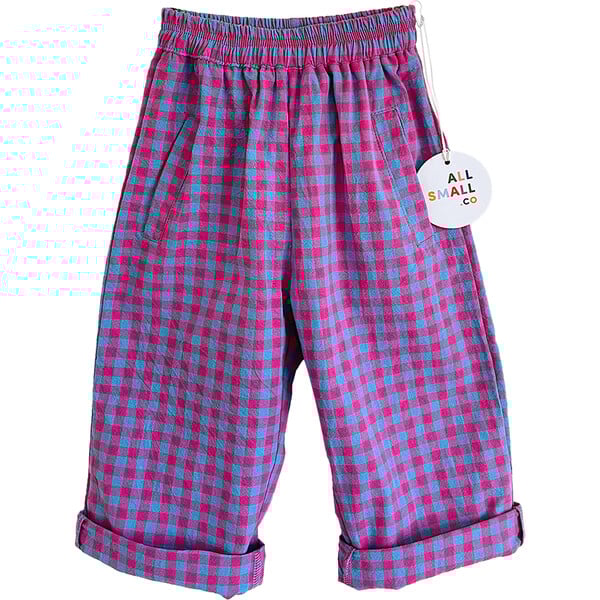 Purple Plaid Pants, Plaid - All Small Co Pants | Maisonette