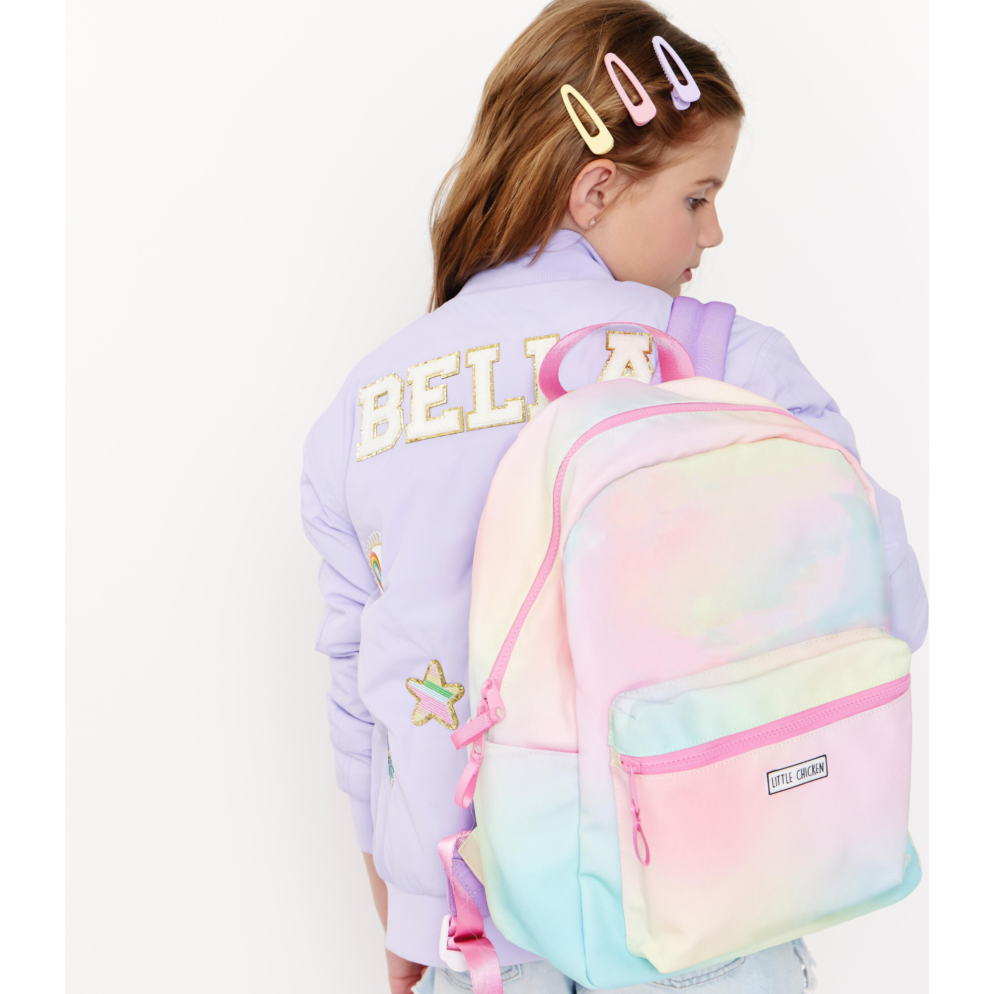 Hazy Rainbow Backpack, Pink - Little Chicken Bags | Maisonette