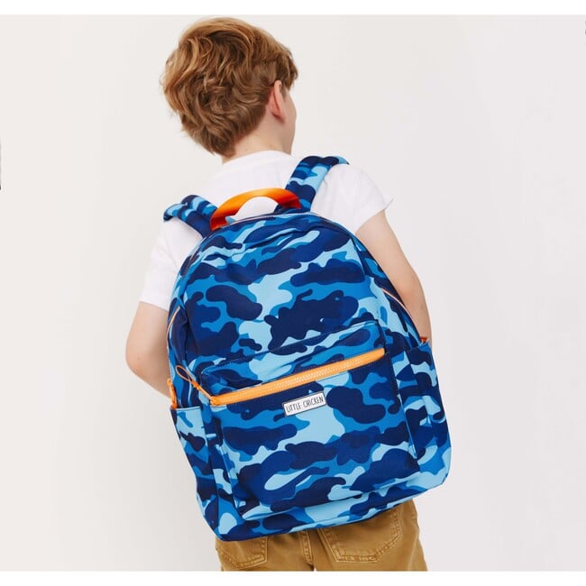 Camo Backpack, Blue - Backpacks - 2