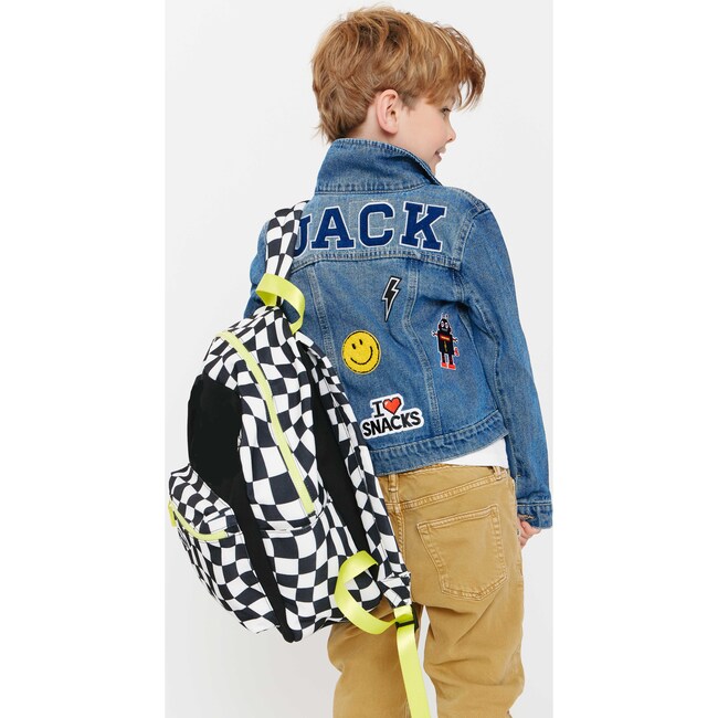 Groovy Check Backpack, Black - Backpacks - 3