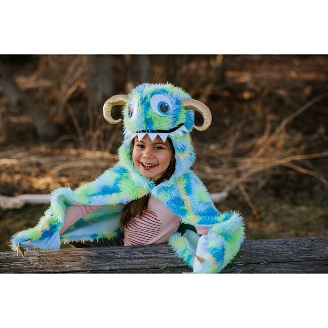 Swampy The Monster Cape, Green/Blue, Size 4-6 - Costumes - 2