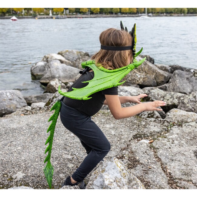 Green Dragon Set, includes Mask, Wings and Tail - Costumes - 4