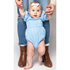 Ella Tulle Baby Romper, Blue - Rompers - 2
