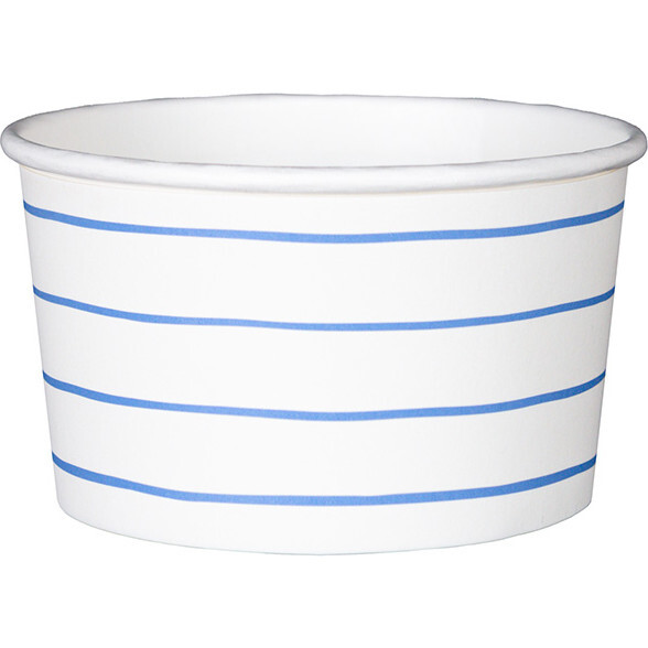 Frenchie Stripes Treat Cups, Cobalt