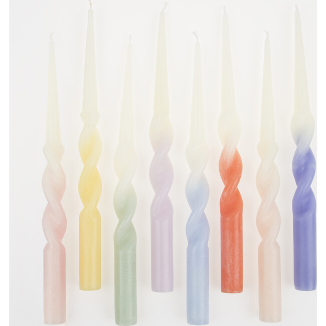 Rainbow Twisted Table Candles - Accents - 3