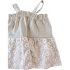 Embroidered Linen Baby Dress, Ecru - Dresses - 2