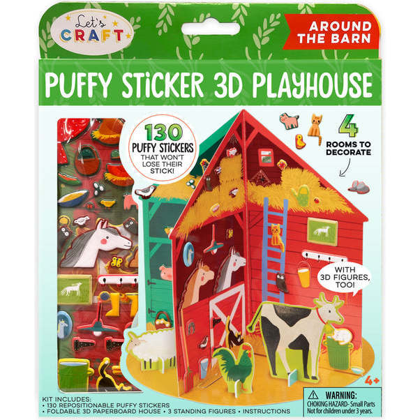 Puffy Sticker 3D Playhouse Around the Barn