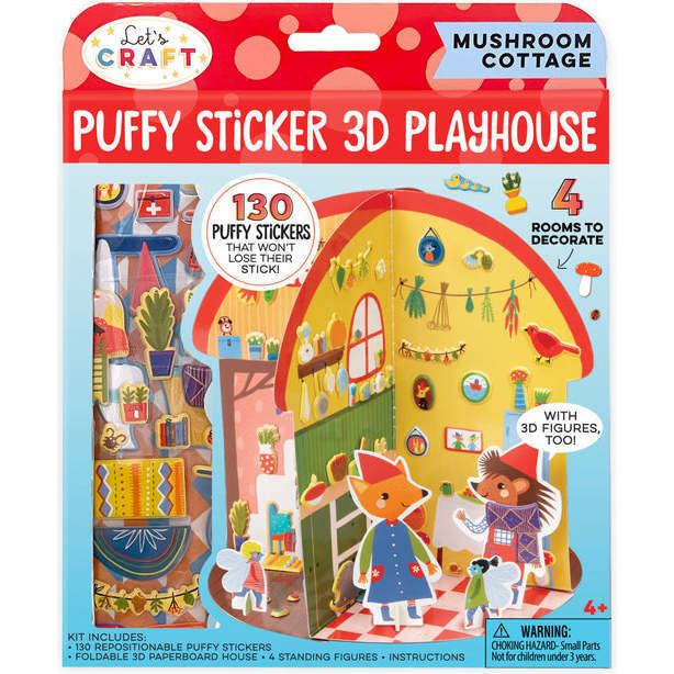 Puffy Sticker 3D Playhouse
Mushroom Cottage