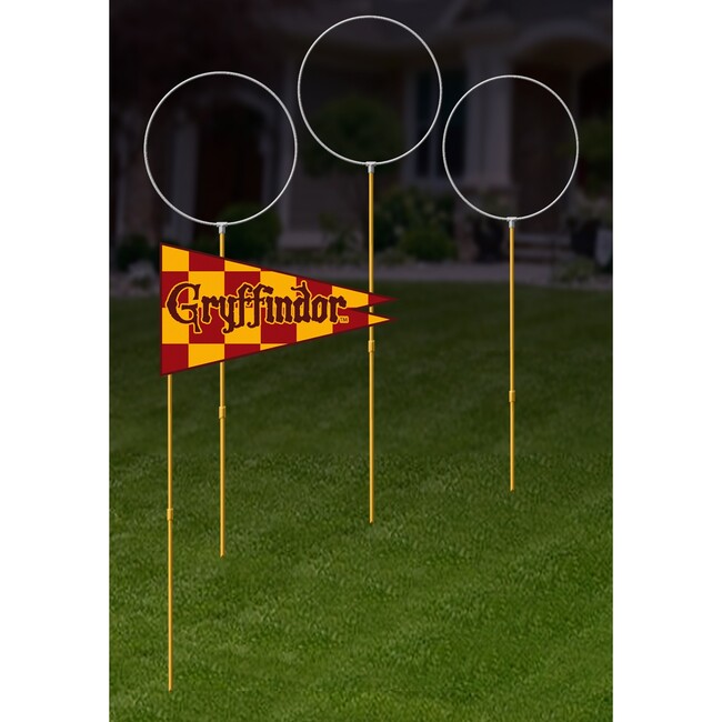 Harry Potter Quidditch Rings and Flags Lawn Decor