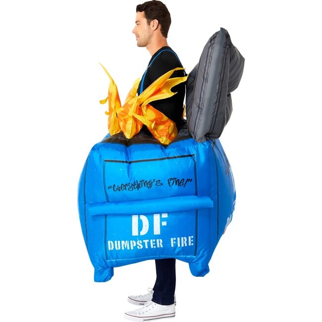 Dumpster Fire Adult Inflatable Costume - Costumes - 2