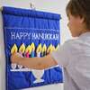 Happy Hanukkah Blue Menorah Jewish Wall Hanging - Wall Décor - 2