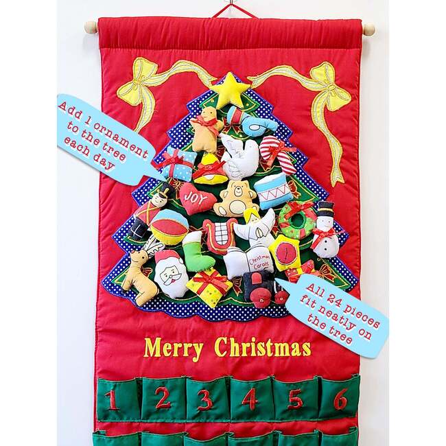 Merry Christmas Advent Calendar, Green Tree - Advent Calendars - 3