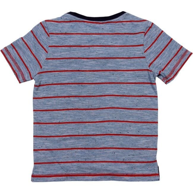 Rafael Yarn Dye Pocket Henley Boy True Blue - Shirts - 3