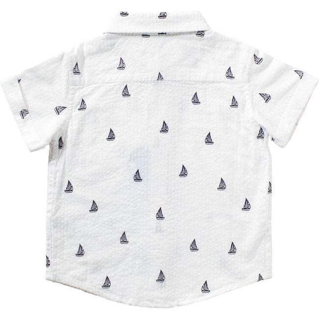 Jake Seer Sucker Shirt  White - Shirts - 2