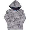 Dax Printed Hoodie Grey Heather - Sweatshirts - 1 - thumbnail