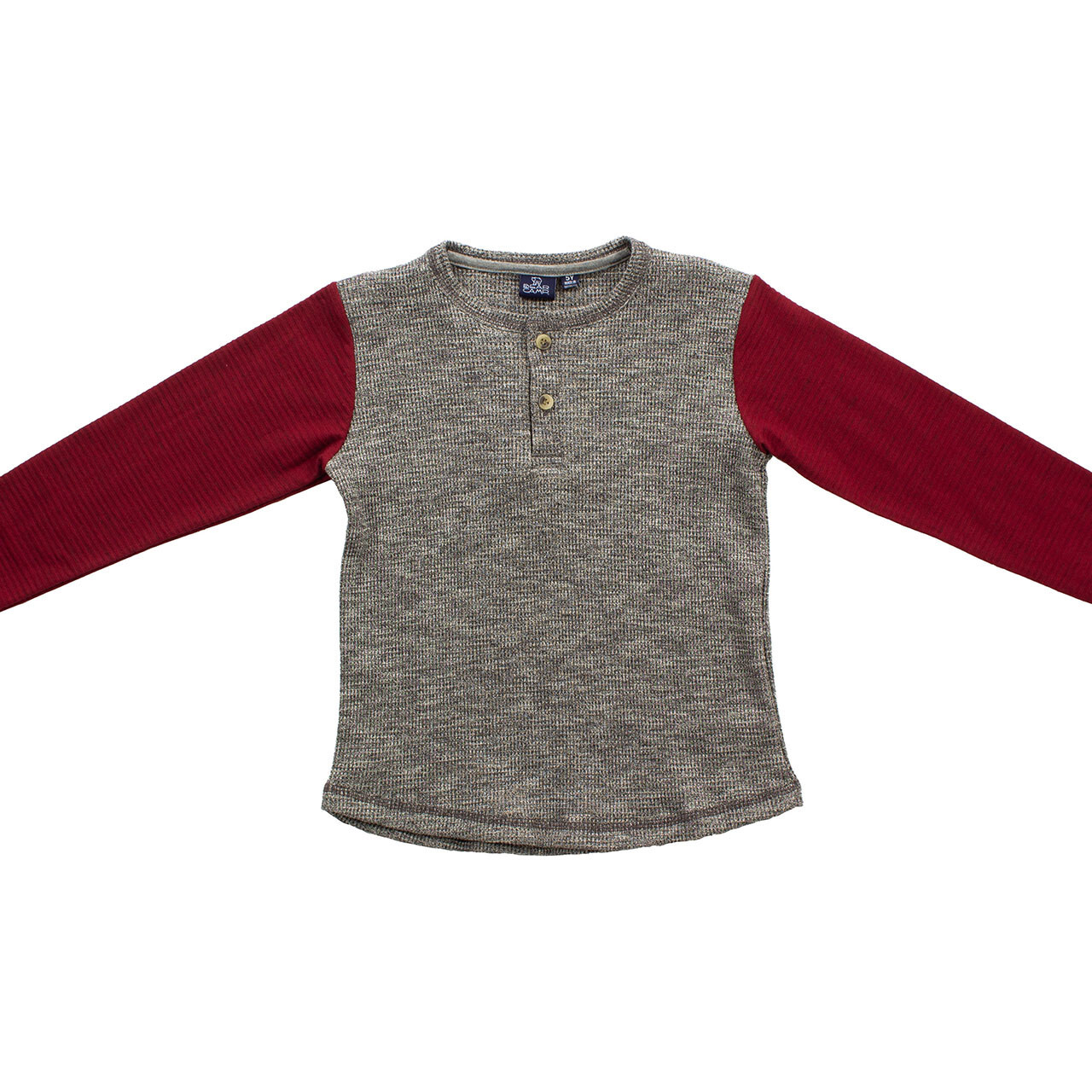 Colt Long Sleeve Henley  Titanium Burgundy - Shirts - 1