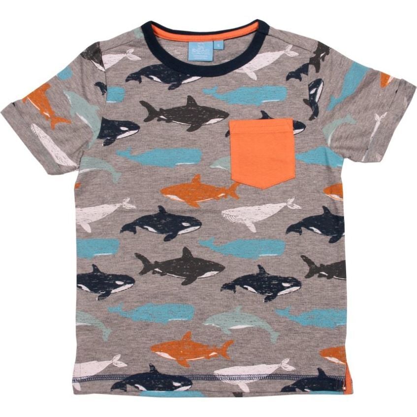 Aldo Whale Tee  Grey Heather - T-Shirts - 1