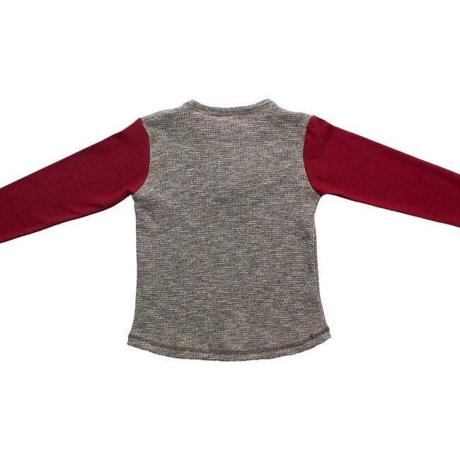 Colt Long Sleeve Henley  Titanium Burgundy - Shirts - 2