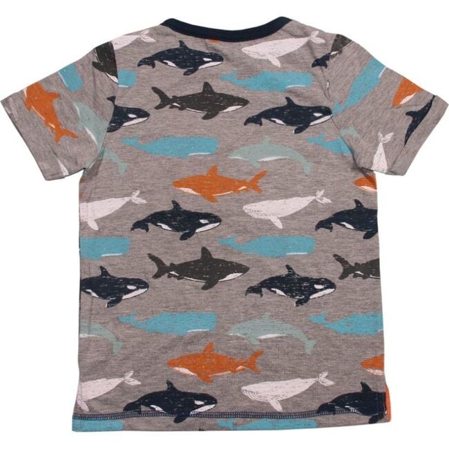 Aldo Whale Tee  Grey Heather - T-Shirts - 2