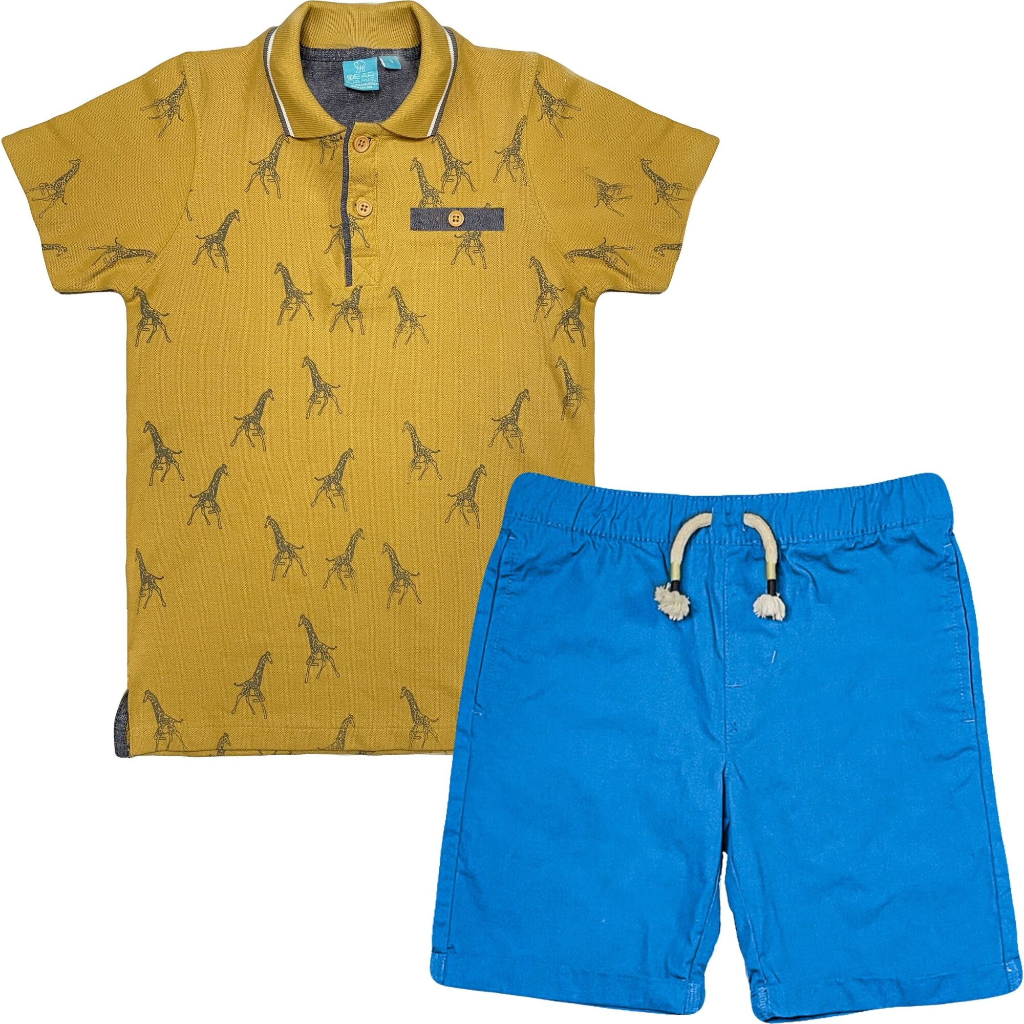 Dalton Pique Polo & Short Set  Dijon - Mixed Apparel Set - 1