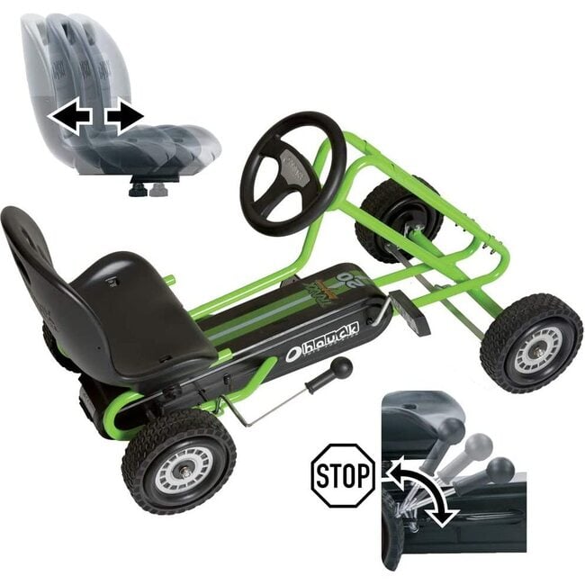 Hauck Lightening Pedal Car, Green - Ride-Ons - 3