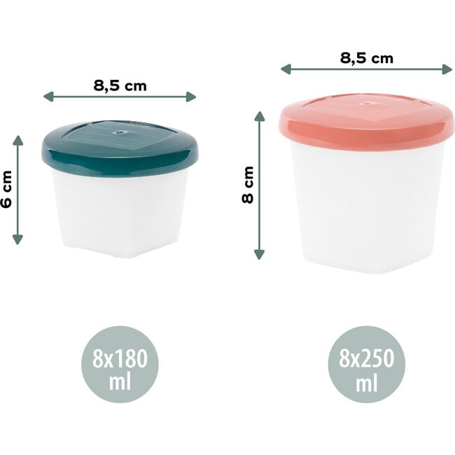 Biosourced 8 X 6 oz And 8 X 8.45 oz Baby Bowls (Set Of 16) - Food Storage - 3