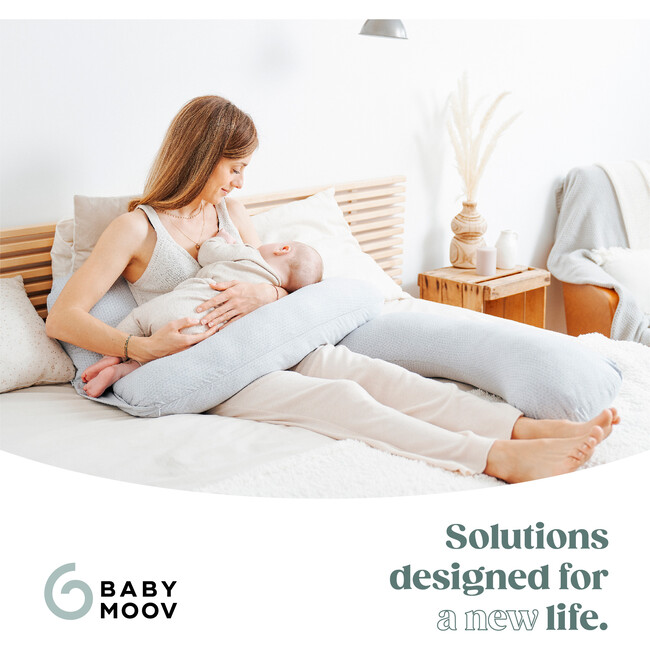 B.Love XXL Maternity Pillow, Mineral Grey - Nursing Pillows - 9