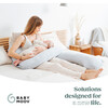 B.Love XXL Maternity Pillow, Mineral Grey - Nursing Pillows - 9