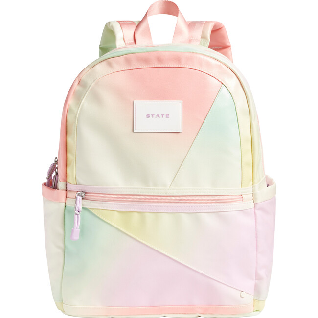 Kane Kids Double Pocket Backpack, Tie Dye Patchwork - Backpacks - 1