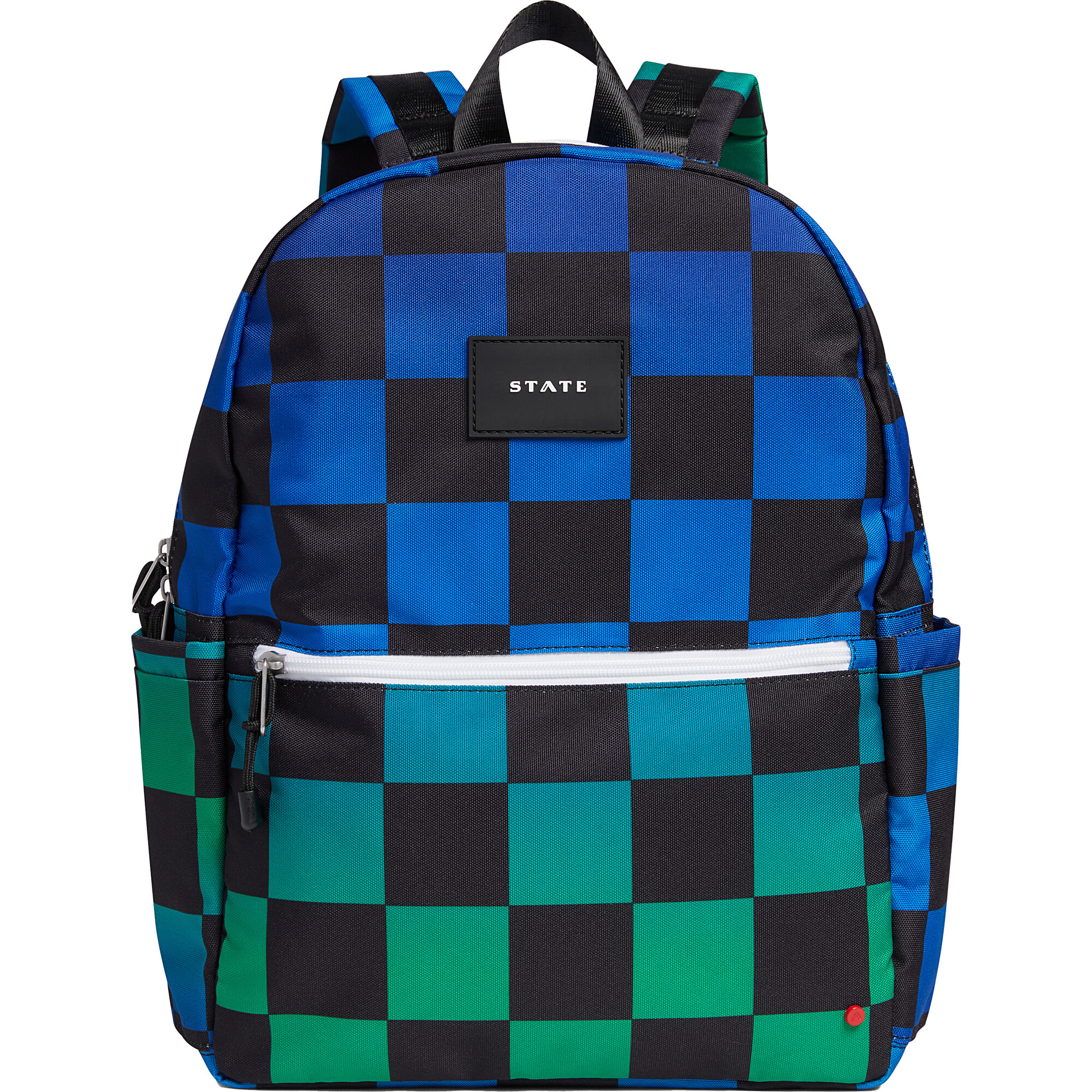 Blue And Black Checkered Backpack