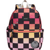 Kane Kids Double Pocket Backpack, Pink Checkerboard - Backpacks - 1 - thumbnail