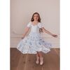 Ella Girls Dress, Blue Floral - Dresses - 2