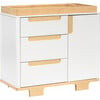 Yuzu 3-Drawer Changer Dresser, White And Natural - Changing Tables - 1 - thumbnail