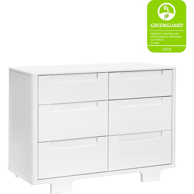 Yuzu 6-Drawer Dresser, White - Changing Tables - 2