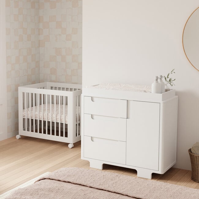 Yuzu 3-Drawer Changer Dresser, White - Changing Tables - 4