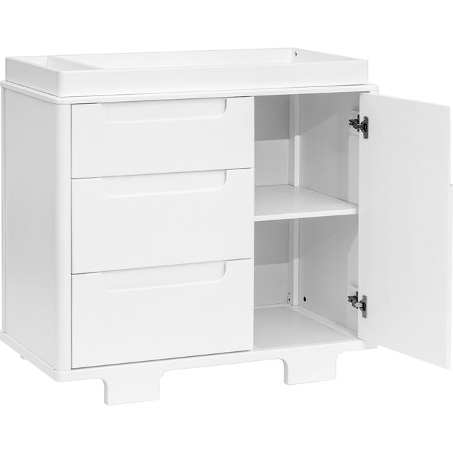 Yuzu 3-Drawer Changer Dresser, White - Changing Tables - 5