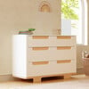 Yuzu 6-Drawer Dresser, White And Natural - Changing Tables - 4