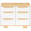 Yuzu 6-Drawer Dresser, White And Natural - Changing Tables - 6