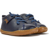 Peu Cami Hook-N-Loop Closure Leather Shoes, Navy - Sneakers - 2