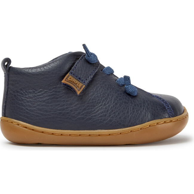 Peu Cami Hook-N-Loop Closure Leather Shoes, Navy - Sneakers - 3