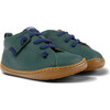 Peu Cami Hook-N-Loop Closure Leather Shoes, Dark Green - Sneakers - 2