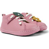 Peu Cami Twins Hook-N-Loop Closure Leather Shoes, Medium Pink - Sneakers - 2