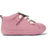 Peu Cami Twins Hook-N-Loop Closure Leather Shoes, Medium Pink - Sneakers - 3