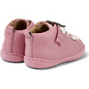 Peu Cami Twins Hook-N-Loop Closure Leather Shoes, Medium Pink - Sneakers - 5