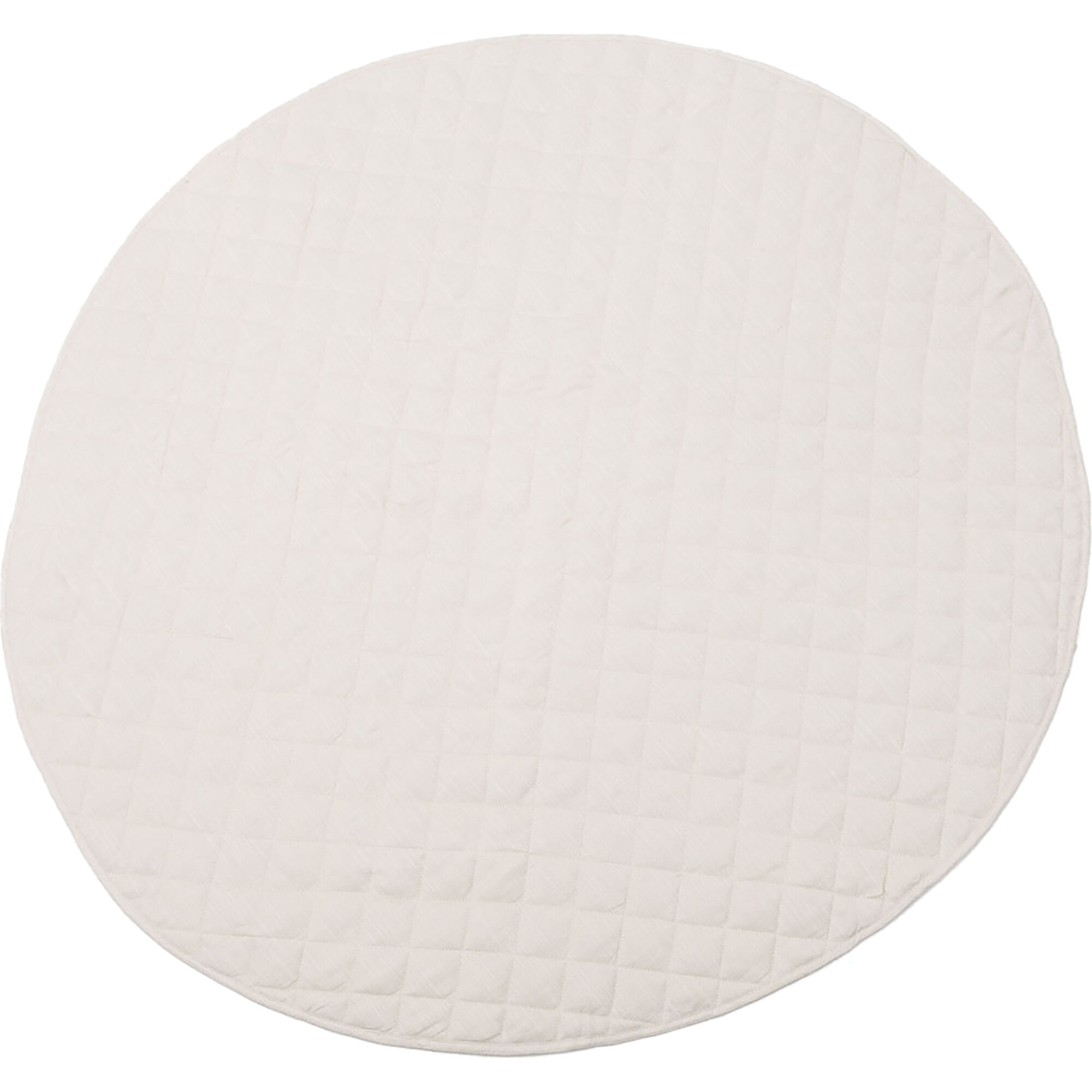 Linen Round Play Mat, Ivory - Playmats - 1