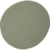 Linen Round Play Mat, Green - Playmats - 1 - thumbnail